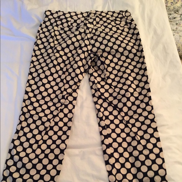 JCREW black and white Capri polka dot pants - Picture 3 of 5